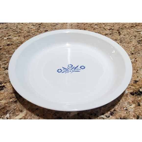 Corning Ware Pie Plate 9" P-309 Blue Cornflower Made In USA ~ Vintage - Picture 2 of 8
